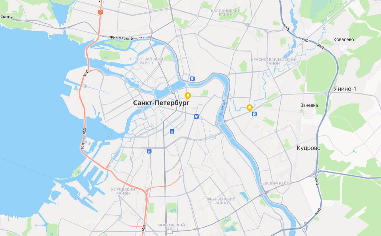 Карта Санкт-Петербурга